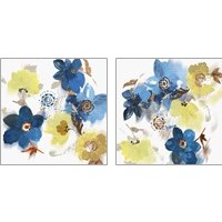 Framed Glitchy Floral 2 Piece Art Print Set