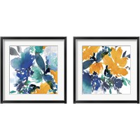 Framed 'Indigo Flower 2 Piece Framed Art Print Set' border=