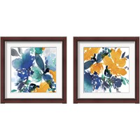 Framed 'Indigo Flower 2 Piece Framed Art Print Set' border=