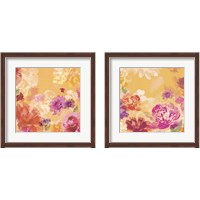 Framed 'Vintage Floral 2 Piece Framed Art Print Set' border=