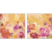 Framed 'Vintage Floral 2 Piece Art Print Set' border=