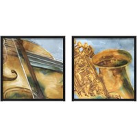 Framed 'Musical Instrument 2 Piece Framed Art Print Set' border=