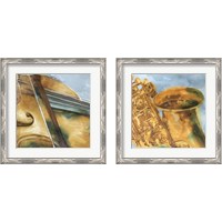 Framed 'Musical Instrument 2 Piece Framed Art Print Set' border=