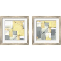 Framed 'Golden Abstract 2 Piece Framed Art Print Set' border=