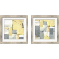 Framed 'Golden Abstract 2 Piece Framed Art Print Set' border=