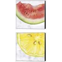 Framed 'Fruit 2 Piece Canvas Print Set' border=