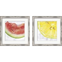 Framed 'Fruit 2 Piece Framed Art Print Set' border=