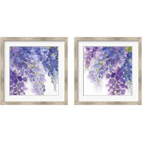 Framed 'Wisteria  2 Piece Framed Art Print Set' border=