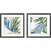 Framed 'Palm Leaves 2 Piece Framed Art Print Set' border=