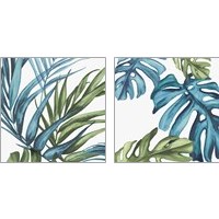 Framed 'Palm Leaves 2 Piece Art Print Set' border=