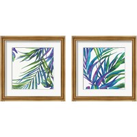 Framed 'Colorful Leaves 2 Piece Framed Art Print Set' border=