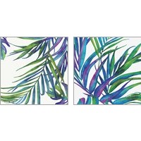 Framed 'Colorful Leaves 2 Piece Art Print Set' border=