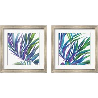 Framed 'Colorful Leaves 2 Piece Framed Art Print Set' border=