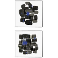 Framed 'Black Shapes 2 Piece Canvas Print Set' border=