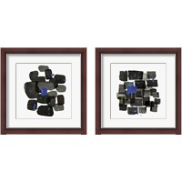 Framed 'Black Shapes 2 Piece Framed Art Print Set' border=