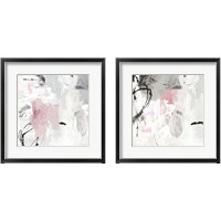 Framed 'Gray Pink 2 Piece Framed Art Print Set' border=