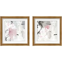 Framed 'Gray Pink 2 Piece Framed Art Print Set' border=