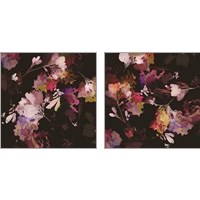 Framed 'Glitchy Floral 2 Piece Art Print Set' border=