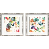 Framed 'Glitchy Floral 2 Piece Framed Art Print Set' border=