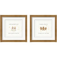 Framed 'Christmas Cuties 2 Piece Framed Art Print Set' border=