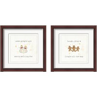 Framed 'Christmas Cuties 2 Piece Framed Art Print Set' border=