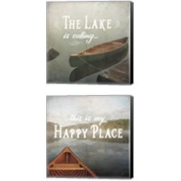 Framed 'Calm Waters no Triangles 2 Piece Canvas Print Set' border=