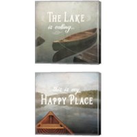 Framed 'Calm Waters no Triangles 2 Piece Canvas Print Set' border=