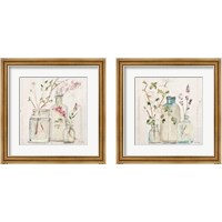 Framed 'Blossoms on Birch 2 Piece Framed Art Print Set' border=