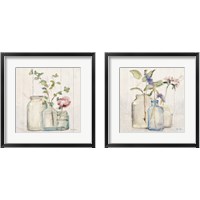 Framed 'Blossoms on Birch 2 Piece Framed Art Print Set' border=