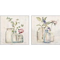 Framed 'Blossoms on Birch 2 Piece Art Print Set' border=