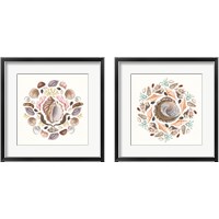 Framed 'Ocean Mandala 2 Piece Framed Art Print Set' border=