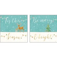 Framed 'Underlined Christmas 2 Piece Art Print Set' border=