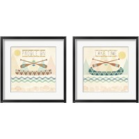 Framed 'Outdoor Geo 2 Piece Framed Art Print Set' border=