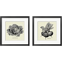 Framed Linen Vegetable 2 Piece Framed Art Print Set