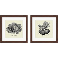 Framed 'Linen Vegetable 2 Piece Framed Art Print Set' border=