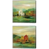 Framed 'October Farm 2 Piece Canvas Print Set' border=