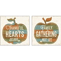 Framed Harvest Signs 2 Piece Art Print Set