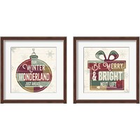 Framed Christmas Signs 2 Piece Framed Art Print Set