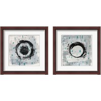 Framed Zen Circle with Teal 2 Piece Framed Art Print Set