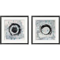 Framed Zen Circle with Teal 2 Piece Framed Art Print Set