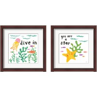 Framed Ocean Splash 2 Piece Framed Art Print Set