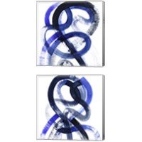 Framed 'Blue Kinesis 2 Piece Canvas Print Set' border=