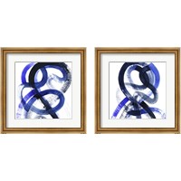 Framed 'Blue Kinesis 2 Piece Framed Art Print Set' border=