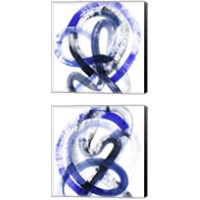 Framed 'Blue Kinesis 2 Piece Canvas Print Set' border=