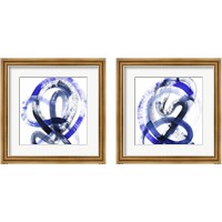 Framed 'Blue Kinesis 2 Piece Framed Art Print Set' border=