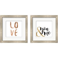 Framed 'Love Quotes 2 Piece Framed Art Print Set' border=