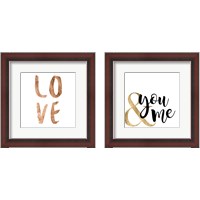 Framed 'Love Quotes 2 Piece Framed Art Print Set' border=