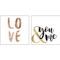 Framed 'Love Quotes 2 Piece Art Print Set' border=