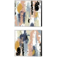 Framed 'Blueberry Swatches 2 Piece Canvas Print Set' border=