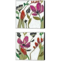 Framed 'Vivid Flowers 2 Piece Canvas Print Set' border=